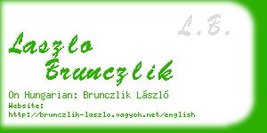 laszlo brunczlik business card