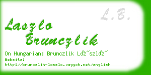 laszlo brunczlik business card